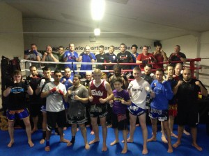 End of a Thaiboxing class