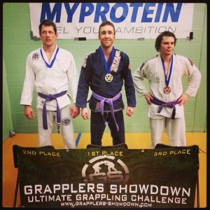 Sam Hewitt winning BJJ Gold at Grapplers Showdown